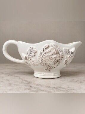 Bordallo Pinheiro Majolica Turkey Harvest Gravy Boat Portugal Thanksgiving